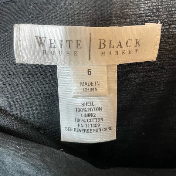 White House Black Market WHBM A-Line Skirt Mesh Embroidered 6 - Picture 3 of 6